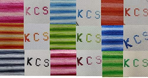 KCS 9 pletenica 6-Strand Cross Stitch šareni pamučni konac za vezenje + 1 pleteni biser sjajni metalik konac