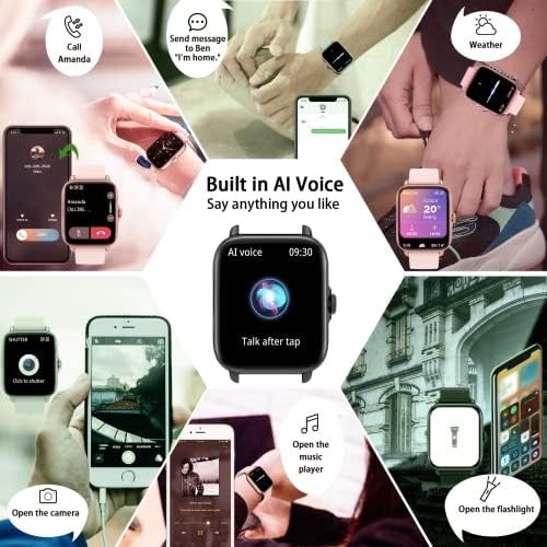 Pametni sat s tekstom i pozivima, 1,7 SmartWatch za Android telefone i iPhone kompatibilne Samsung, podsjetnik za poruke sa 28 sportskih