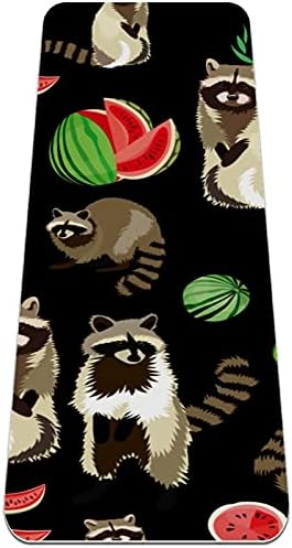 Siebzeh Raccoon Watermelon Premium Thick Yoga Mat Eco Friendly Rubber Health & amp; fitnes Non Slip Mat za sve vrste vježbe joge i