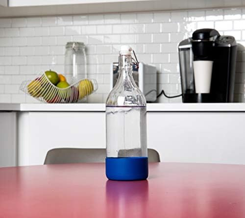 Holder za čašicu za čaše za boce u glavi, silikonske čizme za boju za vodu, antiklizat donji poklopac, 12-24 oz, plava
