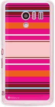 Druga kožna vlažna stripe ružičasti dizajn vlagom / za Aquos telefon EX SH-04E / Docomo DSH04E-TPCL-777-J194