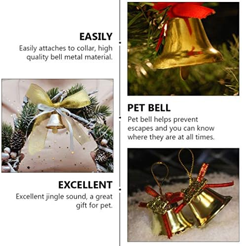 Nuobesty Vintage Decor 40pcs Božićna metalna sanjka zvona božićne ukrase za odmor Xmas Viseće ukrase za božićnu zabavu favorizira