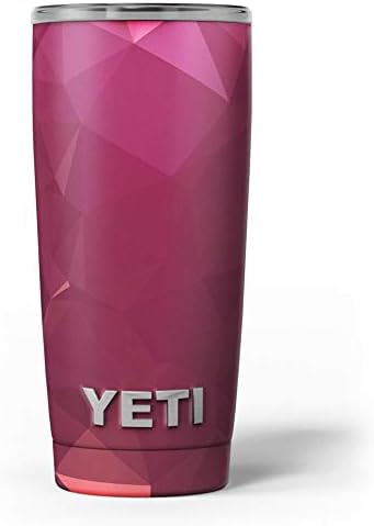 Dizajn Skinz Pink Geometric V16 - Koža Decal Vinil Wrap komplet Kompatibilan je s Yeti Rambler Cooler Tumbler čaše