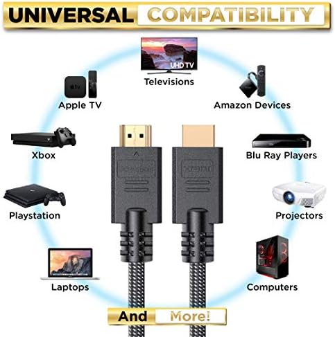 PowerBear 4K HDMI kabel 3 FT & 6 FT paket