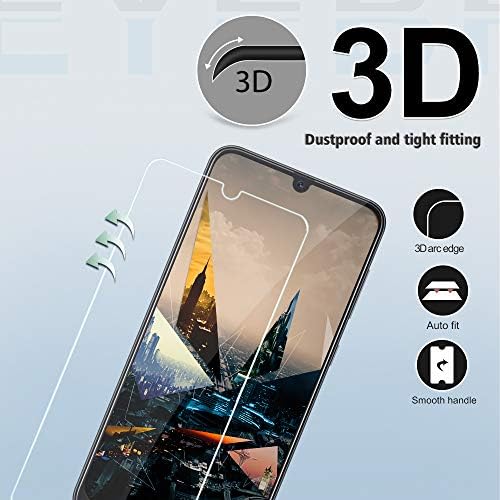Galaxy A50/A30/A20 Zaštita ekrana od YEYEBF - a, [2 pakovanja] HD-clear kaljeno staklo Zaštita ekrana [9h tvrdoća][bez mjehurića][3d staklo] staklo za zaštitu ekrana za Samsung Galaxy A50 / A30/A20