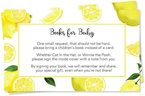 Limunada Baby Shower donijeti knjigu kartice limun tema Baby prva knjiga biblioteka kolekcija uspomene poklon ideje aktivnosti Squeeze