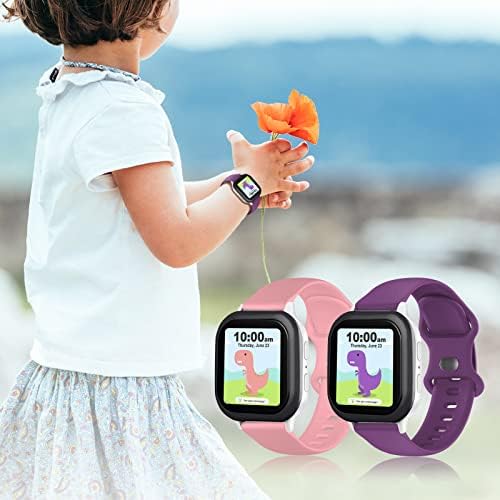 Mingmc 2 Pack Colorful opsezi kompatibilni sa Gizmo Watch Band Zamjena Gabb Watch Band SyncUP Kids Watch Band, 20mm Udoban mekani silikonski remen za Verizon Gizmo Gledajte 3/2/1