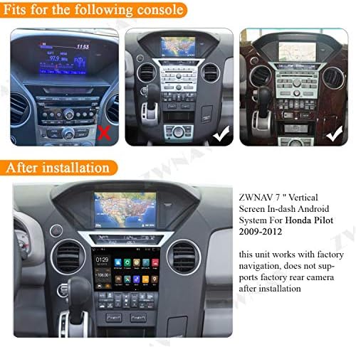 ZWNAV 7 inčni Android 8.1 Auto Stereo za Honda Pilot 2009-2012, GPS navigacijska jedinica, WiFi, Bluetooth, SWC, IPS dodirni ekran,