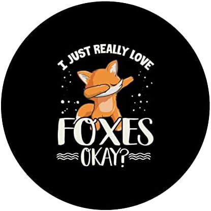 Slatka ljubitelj lisice Grafičke žene Muškarci Djeca Fox Popsockets zamjenjivi popgrip