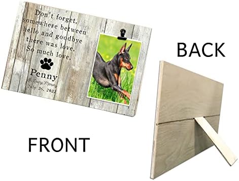 In loving memory minijaturni pinč pas personalizirani okvir za fotografije za pse poklon sjećanja na kućne ljubimce, otisak psa, poklon