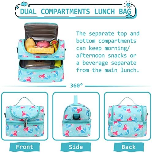 Torba za ručak za djevojčice, ChaseChic Kids torba za ručak izolovana kutija za ručak lagana torba za hlađenje organizatora za ručak