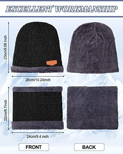 12 komada zimska kapa šešir šal rukavice Set topla Slouchy Beanies šešir pletena Lobanja kapa rukavice sa ekranom osetljivim na dodir