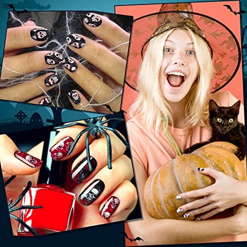 12 listova Halloween Skull nail wraps naljepnice Halloween samoljepljive trake za nokte više stilova Lobanja Full Wraps DIY naljepnice za umjetnost noktiju naljepnice za Halloween party dekor za nokte