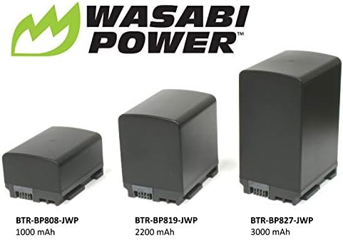 Wasabi Power Battery for Canon BP-808, BP-809 and Canon FS21, FS22, FS31, FS40, FS200, FS300, FS400, VIXIA HF G10, HF G20, HF M30,