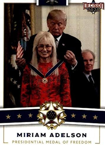 2020 Odluka o listu Predsjednička medalja slobode # PMOF-4 MIRIAM ADELSON TRADING CARD