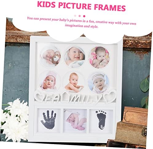 HOMSFOU Handprint grafički okvir smisleni rođendan Kitbaby Photo Recordative Milestone Kit okviri novorođenče ruku Art slika beba