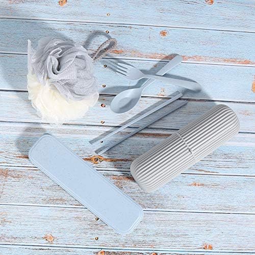 ABS prijenosni 3color Choices flatware-Setovi pasta za zube kutija za kupanje kuglasta kašika viljuška za jelo kutija za odlaganje