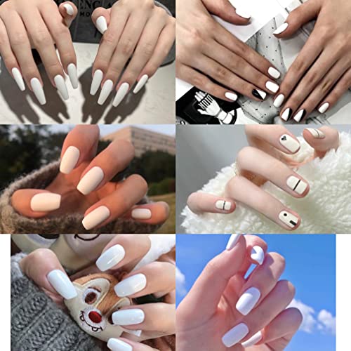 Skexiod Gel lak za nokte, 15ml čisto bijele boje Soak Off LED UV Gel za nokte za Nail Art Starter manikir DIY kod kuće ili profesionalni