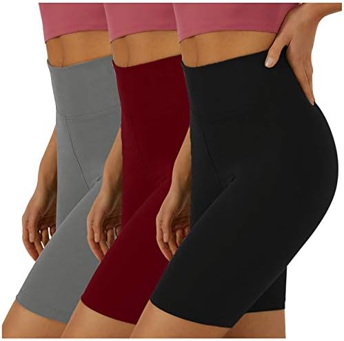 3pc Atletska kratke hlače za teen Girls Butt Hotgings Woge High Squik Yoga Vanjski trčanje Atletski joga Sportske kratke hlače