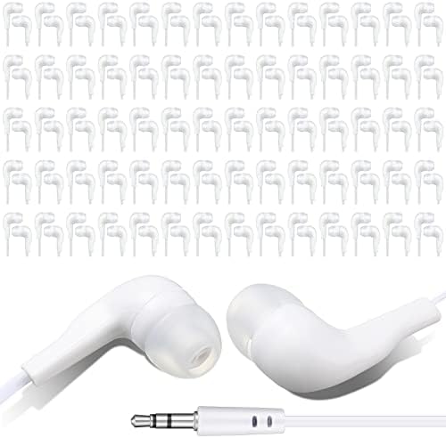 100 slušalice za slušalice Bulk Kids uši za uši za školu u učionici, kompatibilne s većinom 3,5 mm sučelja