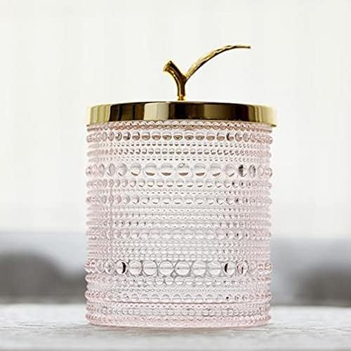 Tort stalak za odlaganje kućnog dekoracija Pamuk Swab Jar nakit kutija svijeća JAR Legura poklopac bombona jar vodostaj