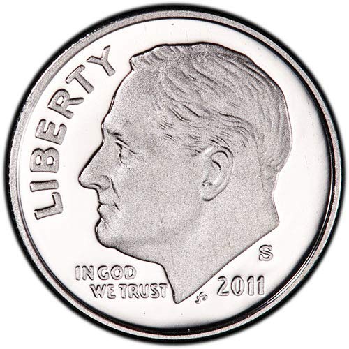 2011 s Roosevelt Dime - Srebrni dokaz - Izvanredan novčić - GEM DCAM - US Mint