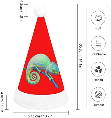 Nudquio svijetlo zelena Kameleon Božić kape Santa šešir za Božić odmor porodice štampane