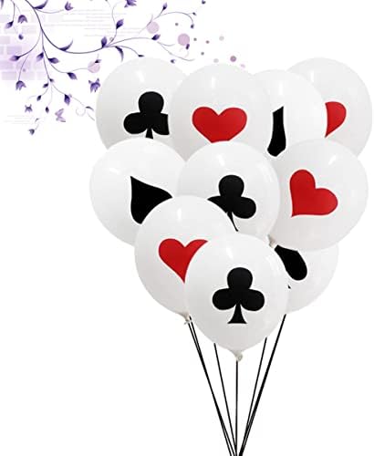 Bestoyard 120 kom 12 inčni poker baloni Casino Theme Balloons Jedinstveni ukras Balloons Casino Party Balloons