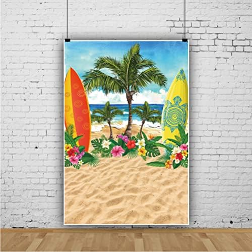 Ljetna pozadina plaže pozadina tropske obale pijeska plaža kokosovo drveće pozadina za surfanje cvjetni plavi Nebesko bijeli oblaci