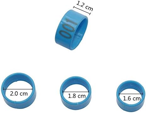 Zboro 100 kom Unutrašnji prečnik 1,6 cm/1,8 cm/2,0 cm Plastika otvorenog tipa pileća patka guska Digitalni prsten za stopala oprema za uzgoj peradi-67216
