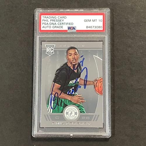 2013-14 panini potpuno sertifikovano # 223 Phil Pressey potpisana kartica Auto 10 PSA / DNK S - Košarka autogramene kartice