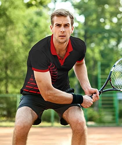 Geek rasvjetne polo majice za muškarce - golf majica s kratkim rukavima vlage Wicking tenis majice mrežaste bosice