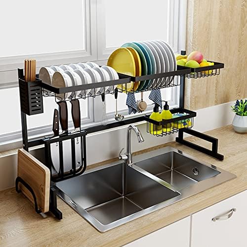 Xwwdp preko sudopera stalak za suđe kuhinjsko jelo odvodno sušenje sušilice za sušenje polica sa držačem štapići za odvodnju ploče