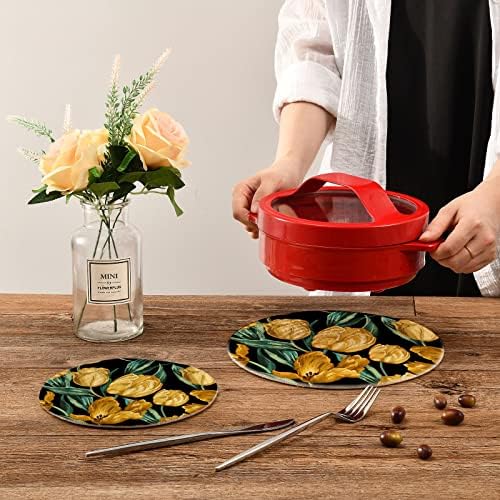 Žuti tulipani držači za kuhinjske trivere za vruće posuđe 2 kom.