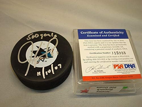 Jeremy Roenick Potpisan San Jose Sharks Hockey Pak 500 Ciljevi Auto. PSA / DNK COA 1A-potpisani NHL Pakovi