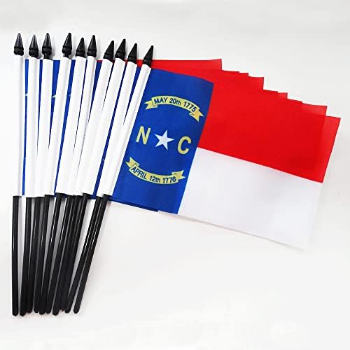 10 paket 8x5 inča North Carolina State Fine handheld zastave hand Waving Zastava, uredska Zastava,Festival Events Celebration
