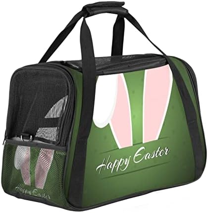 Torba za nošenje kućnih ljubimaca Easter Bunny Ears, ruksak za torbe odobren od strane aviokompanije, Prijenosna prozračna torba za male pse, mačke i male životinje
