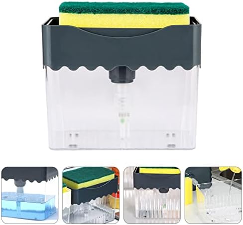 Cabilock posuda za posudu Dispenzer ručna sapuna Spužva 2 komada Sapun Spužva Spužva Spužva SOAP SPONGE SOAP PUMPA HOLDER KUHINJA