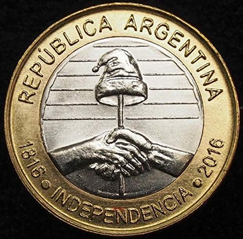 Nosač za rukovanje Argentina 2 Peso Neovisnost 200. godišnjica kovanica Bimetal kovanica