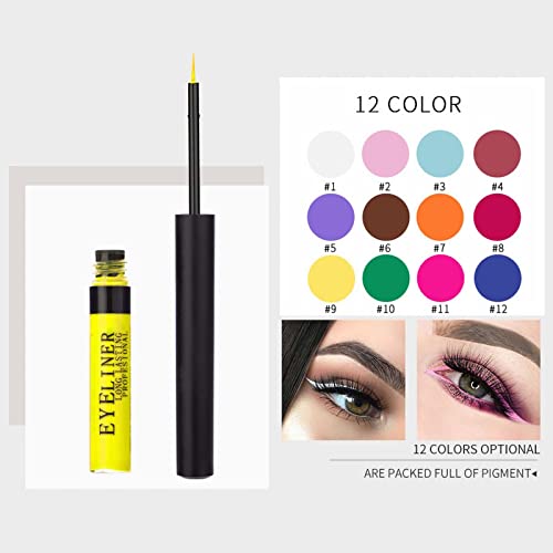 Outfmvch It Eyeliner Durable 22 boje sjenilo za oči Rainbow šareni Neonski Eyeliner olovka pigmentirana Smudgeproof dugotrajna Gel