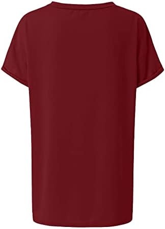 Osnovni vrhovi doruške za djevojke Jesen Ljeto kratki rukav zalutne make za bluze izrez Žene 2023 Odjeća Trendy Cr