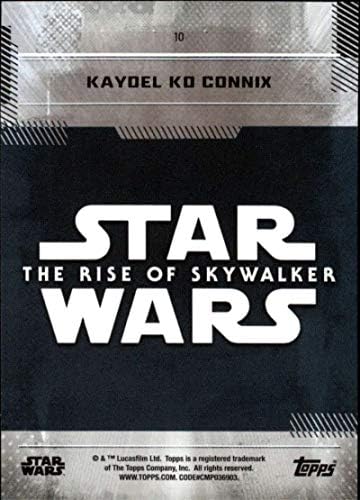 2019 TOPPS Star Wars Raspon Skywalker serije Jedan 10 Kaydel Ko Connix trgovačka kartica