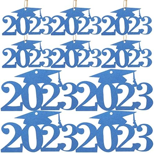 AMOSFUN poklone 2023 Diplomirani ukrasi za maturu 2023 Diplomske rezovere 2023 CUTOUT TAGS GRAD CAP Grad Oznake za diplomski stol ukrasi čine bocu
