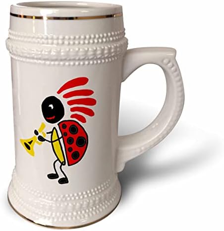 3drose smiješno cool ples bangbug sviranje Horna Kokopelli Dancer - 22oz Stein šolja