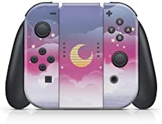 Tacky Design Oblaci Kompatibilan sa Nintendo Switch Skins Decal, Moon prekidači Naljepnice Vinil 3m, Purple Pastel zvjezdano nebo
