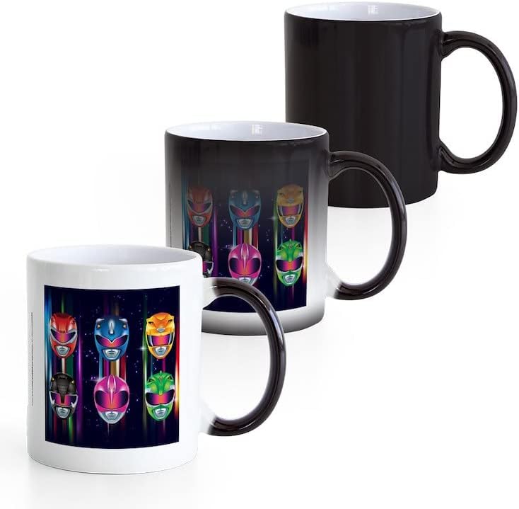 Kafeprespremnik Power Rangers kaciga Ikone keramičke boje za promjenu boje, čaj za čaj 11 oz