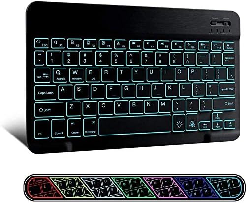 BoxWave tastatura kompatibilna sa Meta Portal Plus 899-00119-01-SlimKeys Bluetooth tastatura - sa pozadinskim osvetljenjem, prenosiva Tastatura sa praktičnim pozadinskim svetlom-Jet Black