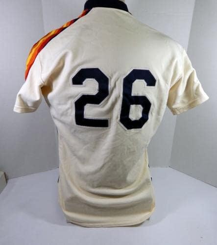 1989 Houston Astros Louie Meadows 26 Igra Rabljeni krem ​​dres 44 DP35498 - Igra Polovni MLB dresovi