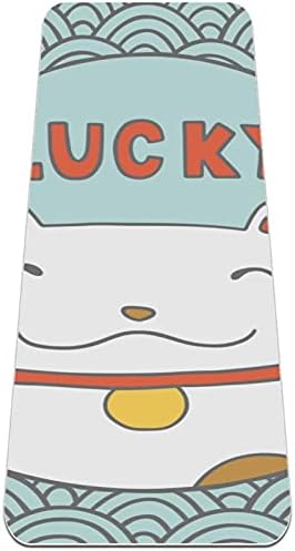 Siebzeh Lucky Neko Cats Kitten Japan Wave Premium Thick Yoga Mat Eco Friendly Rubber Health & amp; fitnes Non Slip Mat za sve vrste