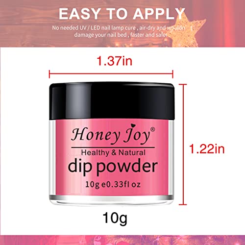 Honey Joy 6 kutija / postavite nove Spring Hot Rose Pink Fine boje praha za potapanje nema potrebe za očvršćavanjem lampom,poput efekta Gel laka,čak i & amp; glatka završna obrada